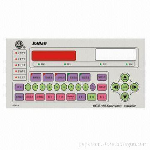 Faceplate with LED Lights, Push Button, LCD Window, Poly Dome and Multi-color Button